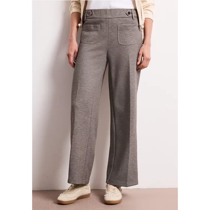 Wide Legs broek met knoopdetails