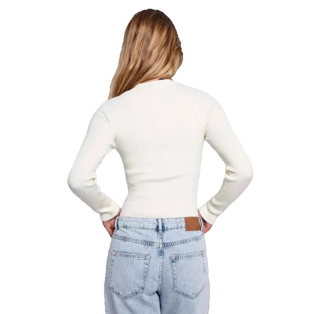 Norr Sherry knit top off white -