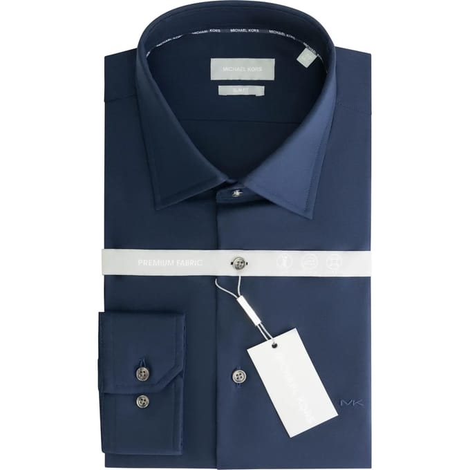 Slim twill overhemd met 2 plooien Michael Kors