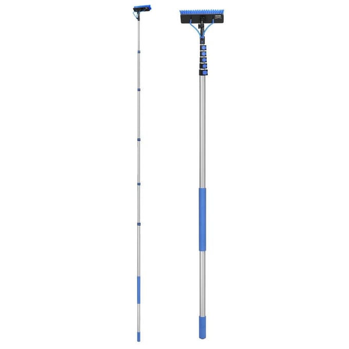 Kit de Poteau à Eau 11m Poteau de Nettoyage de Panneaux Solaires avec Manche Extensible