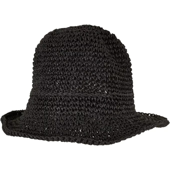 Urban Classics - Braid Bast Bucket hat / Vissershoed - Zwart