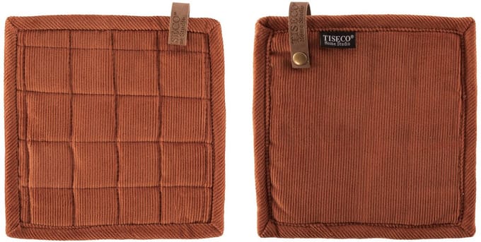 Tiseco Velmar Pannenlap - 2 Stuks - 20 x 20cm - Cognac
