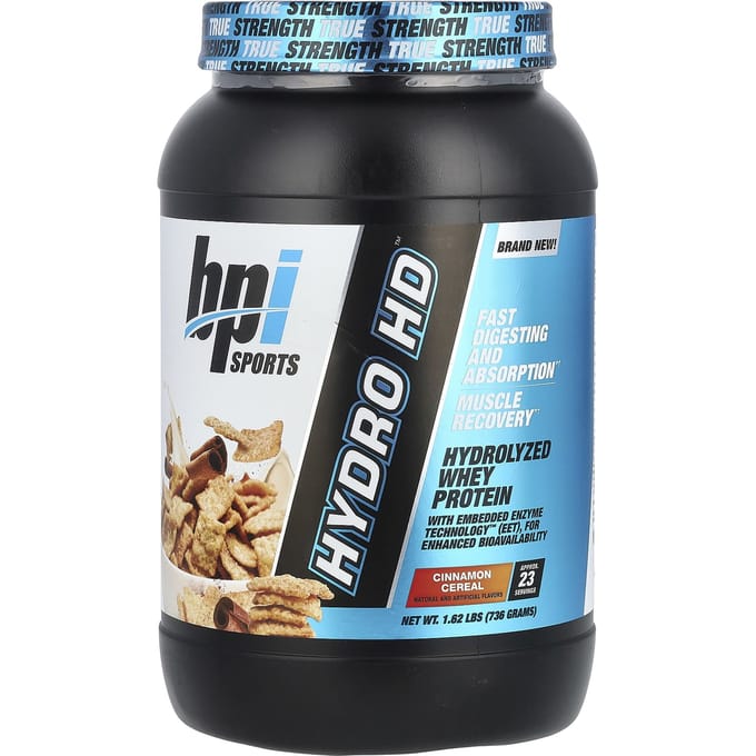 BPI Sports, Hydro HD™, Protéine de Lactosérum Hydrolysée, Céréales à la Cannelle, 1,62 lb (736 g)