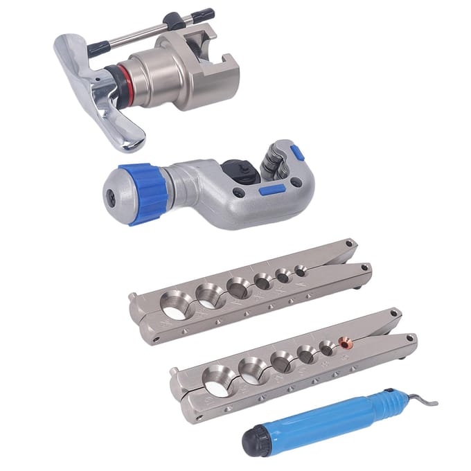 Flaregereedschapskit Set Excentrische Pijpuitzetter Zware Flaregereedschapset 45 Graden Kegel gray
