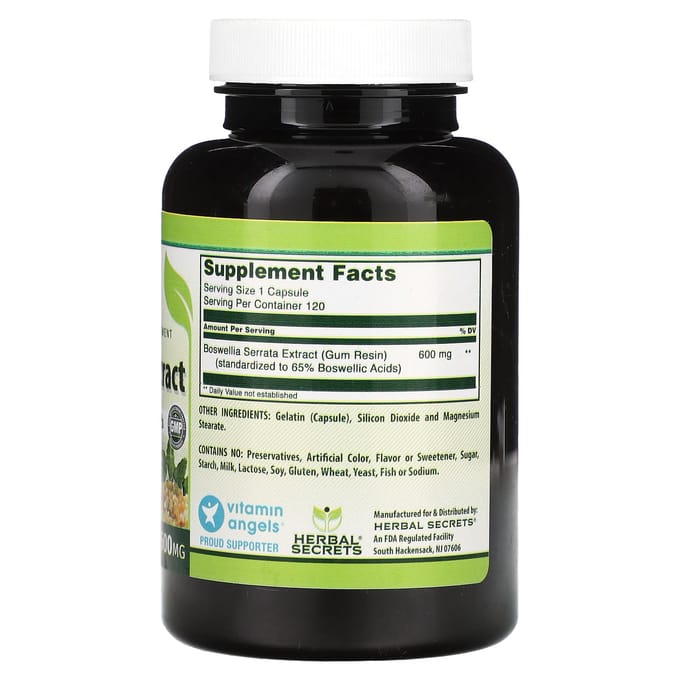 Boswellia Extract, 600Mg, 120 Capsules