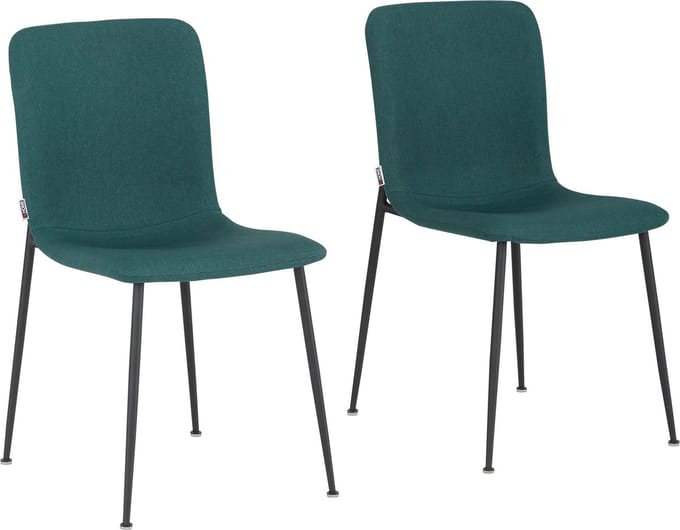 Faye-Eetkamerstoel - Set van 2 - Groen Stof