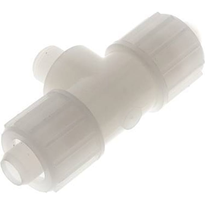 20x13mm & G3/8'' PVDF T-stuk Knelfitting Buitendraad 10bar Kunststof en Polyamide