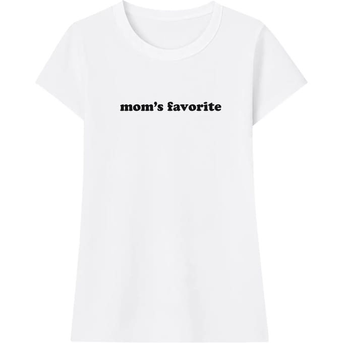 Dames-T-shirt Miss Tee Mom's Favorite Fitted
