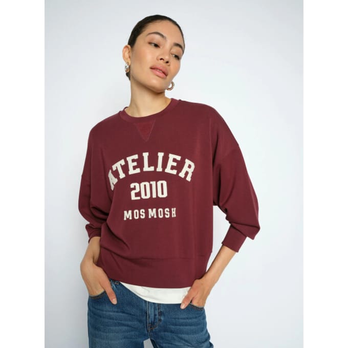 Mos Mosh 177510 278 mosmosh mmnima o-ls sweatshirt port royale