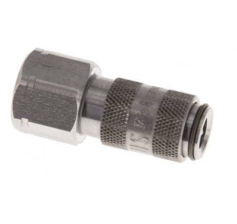 RVS 306L DN 2.7 (Micro) Luchtkoppeling Snelkoppeling G 1/8 inch Binnendraad Double Shut-Off - CLS2-F-SSL-SV-P-018