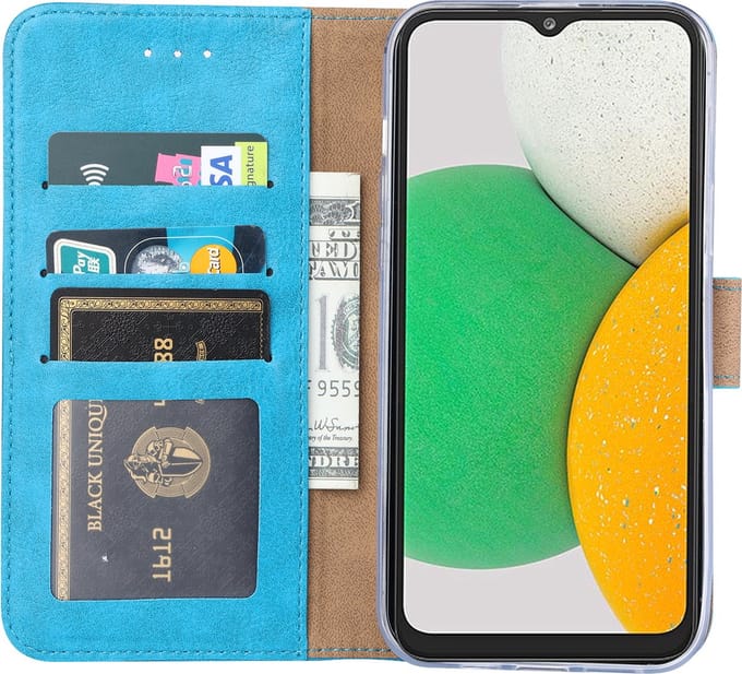 Samsung Galaxy A03 Core Hoesje - Turquoise – hoesje Samsung A03 Core – book case Samsung A03 Core - Arara