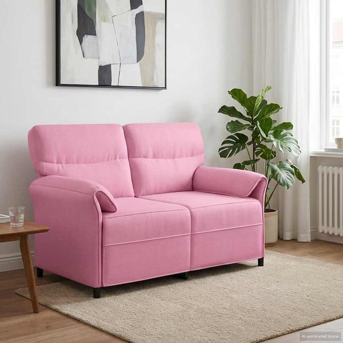 vidaXL - Bank - 100% - polyester - metalen - frame - MDF, - Multiplex