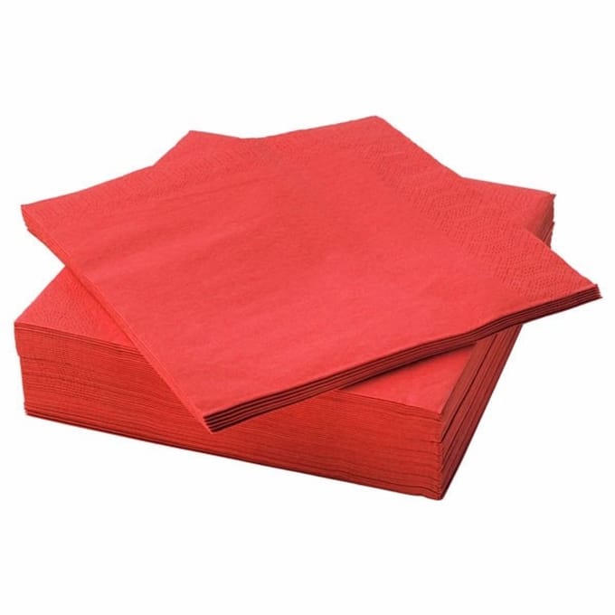 Servetten Rood - 100 stuks