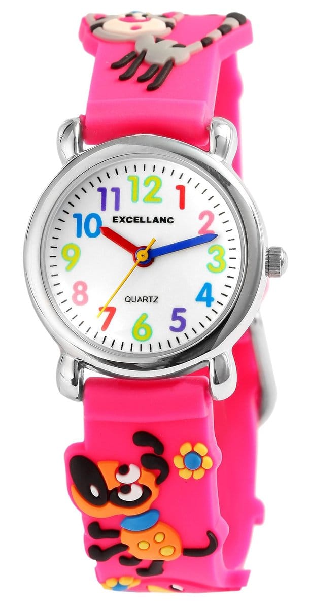 EXCELLANC Excellanc kinderhorloge zilverkleurig, Mineralglas