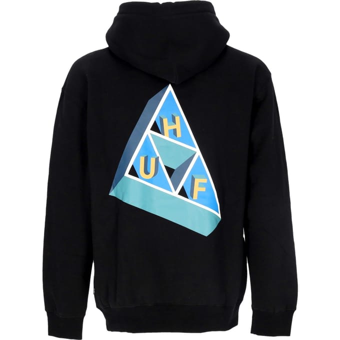 Herenhoodie op basis van Triple Triangle Po Hoodie Zwart