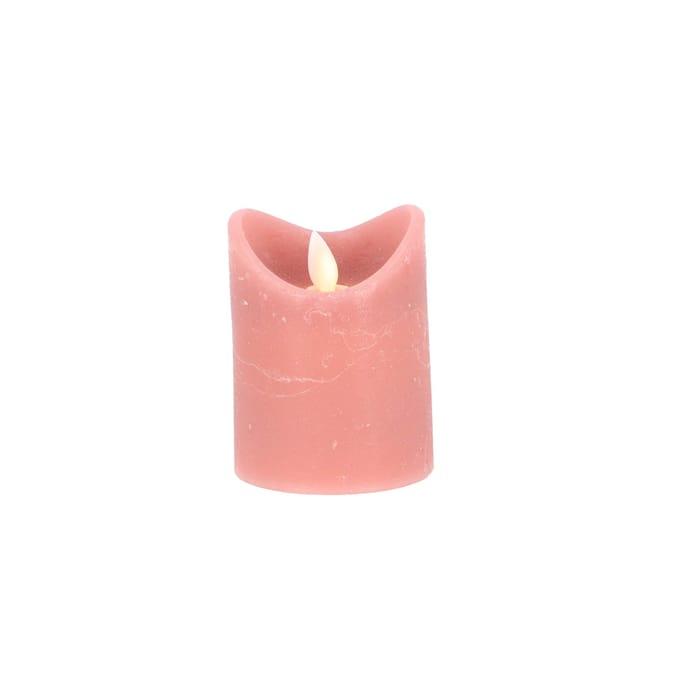Daily Home LED kaars roze 7,5x10 cm - sfeervolle verlichting decoratie.