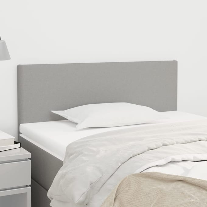 vidaXL - Hoofdbord - 100 - x - 5 - x - 78/88 - cm - stof - lichtgrijs