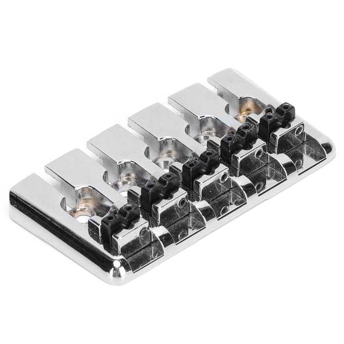 5-Snarige Basbrug Metalen Gitaar Hardtail Zadel Vervangingsonderdelen Muziekaccessoires black