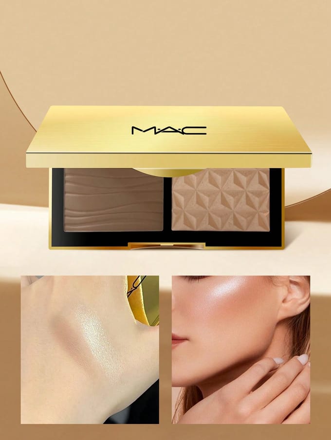 Palette de contours et de surligneurs MAC Sculpt & Glow Duo 0,12 oz/3,5 g chacun/Chacun beige