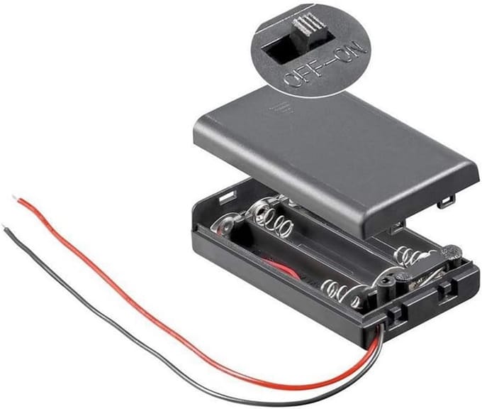 Batterijhouder AAA - Micro Batterijhouder - Apparaten Voeden - Waterafstotend Schakelbaar - 3x AAA
