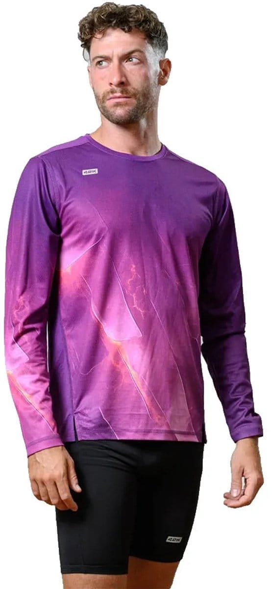 42k Running Stellar T-shirt Met Lange Mouwen Paars XL