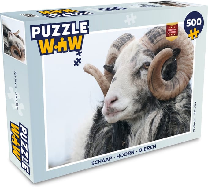 Puzzel Schaap - Hoorn - Dieren - Legpuzzel - Puzzel 500 stukjes