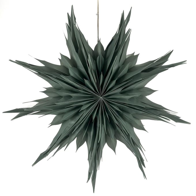 Kerstster ice 50cm turquoise met pendel