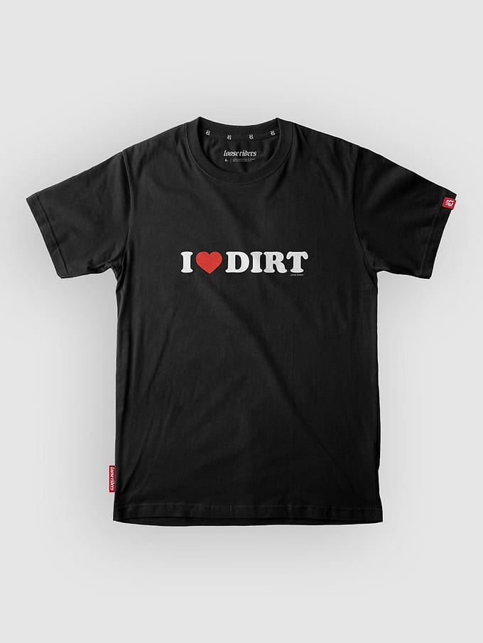 Loose Riders I Heart Dirt Tech Tee zwart