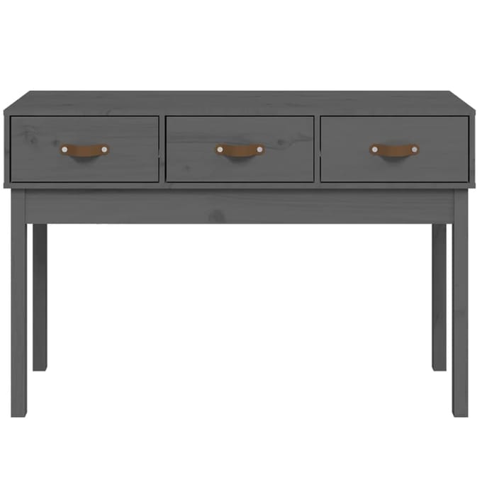vidaXL - Wandtafel - 114x40x75 - cm - massief - grenenhout - grijs