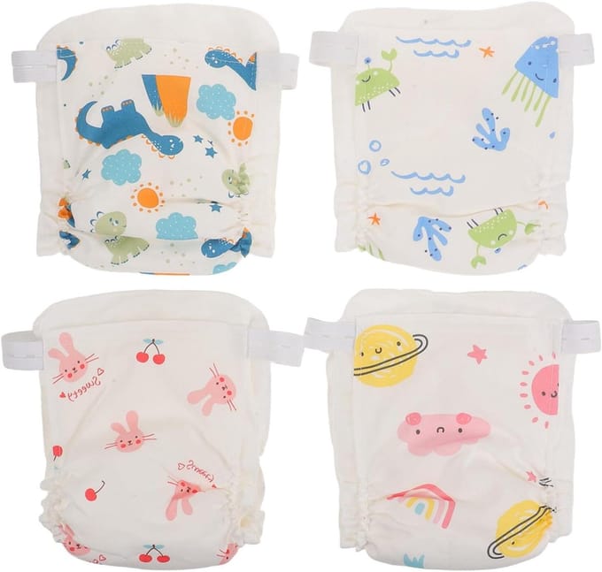 Oefenbroekjes Baby - Potty Training Pants - Zindelijkheidstraining - Verstelbare Tailleband - 4 Stuks - Multicolour