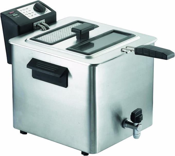 RGV Friteuse Type 8/N Zwart, roestvrij staal