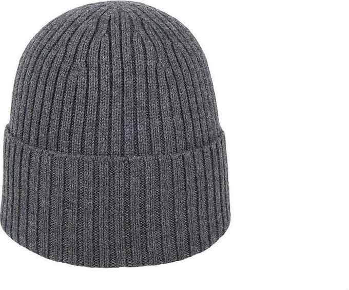 Hatland - Beanie voor heren - Valo Merino - Antraciet - maat Onesize