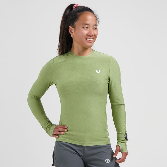 Rogelli Essential Dames Hardloopshirt Lange Mouw - Groen