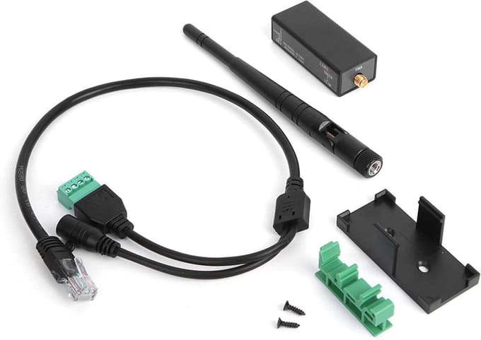 Wifi Seriële Server - Draadloze Module - Netwerk Communicatie - Externe Antenne - RJ45 Interface - Grijs