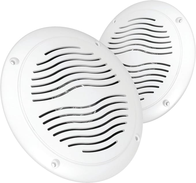 Waterdichte Luidsprekers - Buiten Geluid - Buiten Muziek - Exacte Vervanging - 6 Inch Grill - Wit