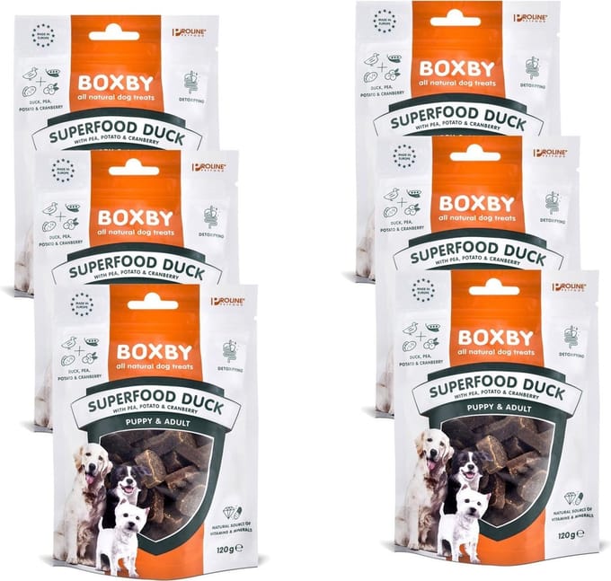 Proline Superfood 120 g - Hondensnacks - 6 x Eend&Erwt&Cranberry