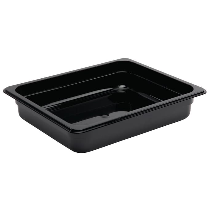 Gn Bak | Polycarbonaat | Zwart | Gn1/2 | 6.5cm Hoog | Vogue | U458