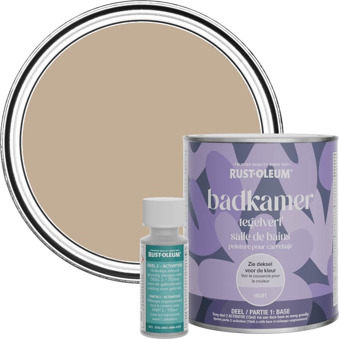 Rust-Oleum Bruin Badkamer Tegelverf Matt - Gezouten karamel 750ml