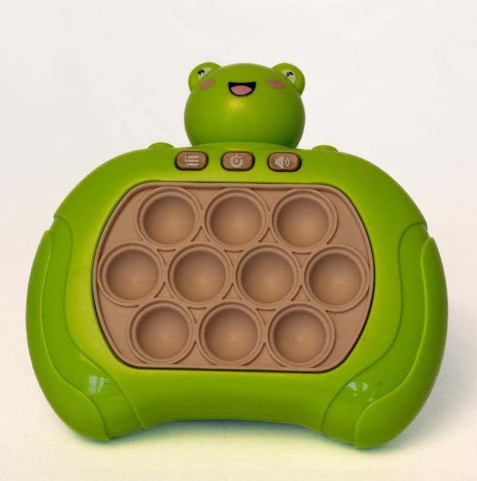 DMG Supply Pop It Game - Kikker Groen - Pop It - Pop Or Flop - Fidget Toy - 4 Spelstanden met Licht en Geluid
