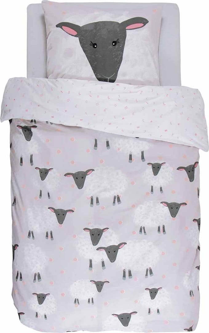 Covers & Co Sheeps Dekbedovertrek - Eenpersoons - 140x200/220 cm - Grey