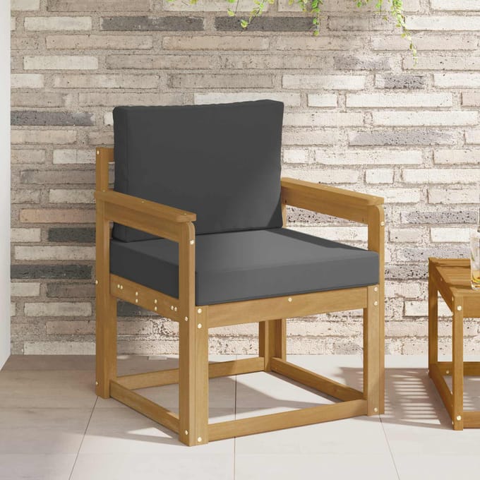 vidaXL - Buitensofa - Polyester - Wit - en - Anthraciet