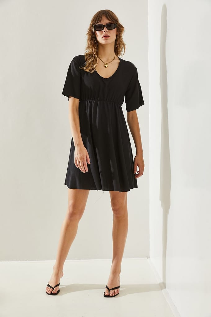 V-hals Mini Jurk
