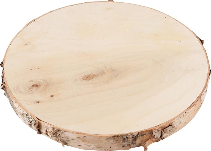 Dekoratief | Deco plankje rond, naturel, hout, 30x30x2cm | A245827