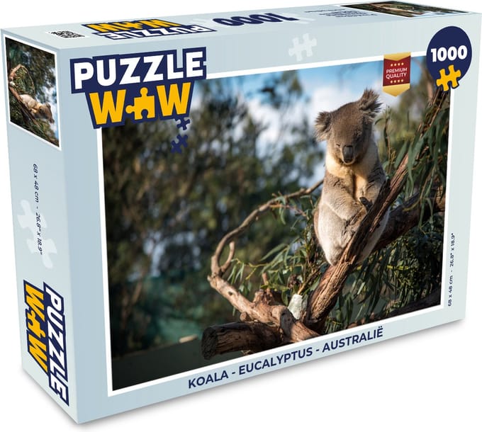 Puzzel Koala - Eucalyptus - Australië - Legpuzzel - Puzzel 1000 stukjes volwassenen