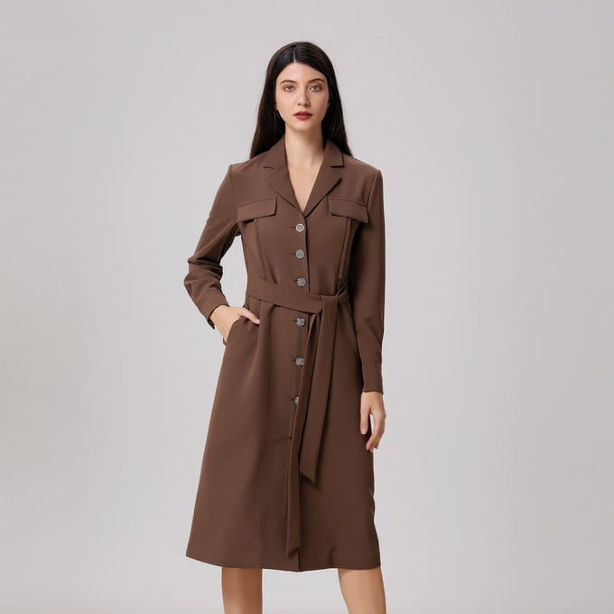 Minimalistische safari-stijl jurk
