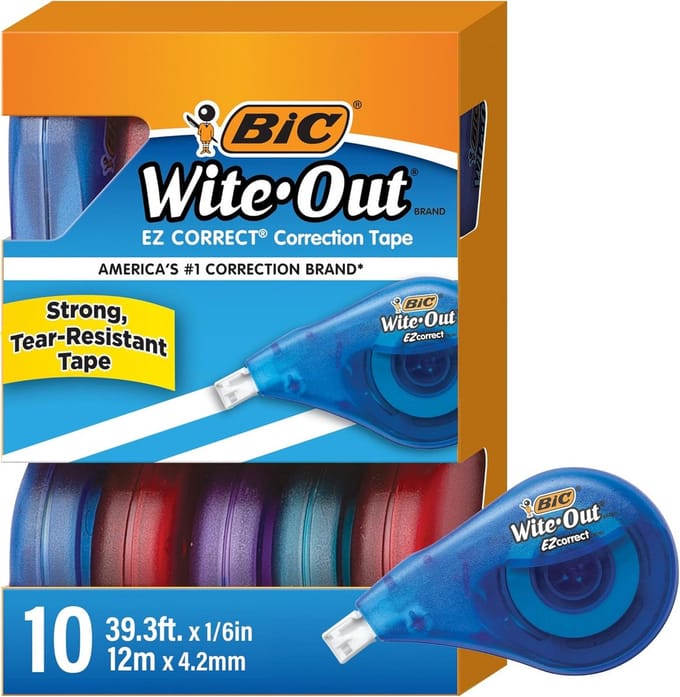 Correctietape voor papier - 10 stuks