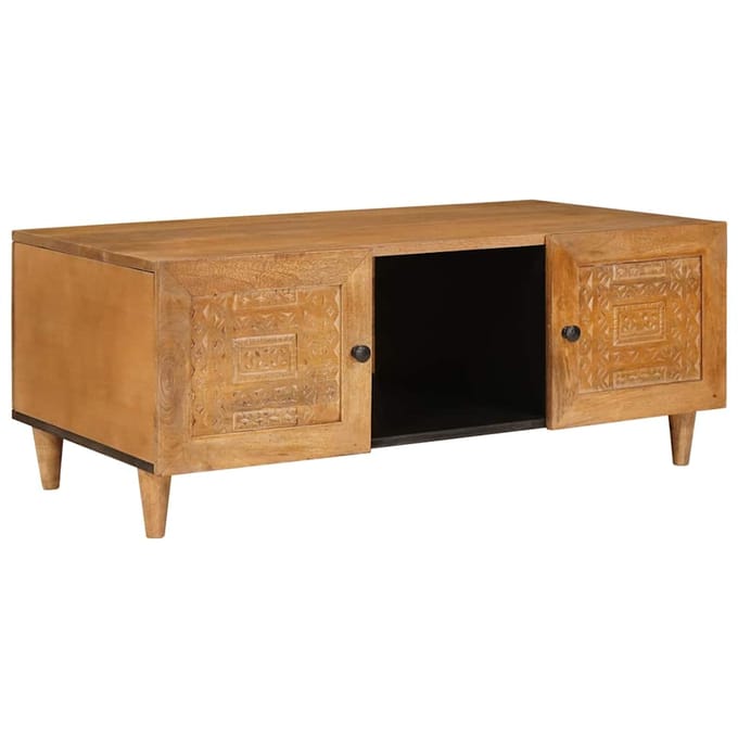 vidaXL - Salontafel - Lichtbruin - 100 - x - 54 - x - 40 - cm - Massief - Mango - Hout