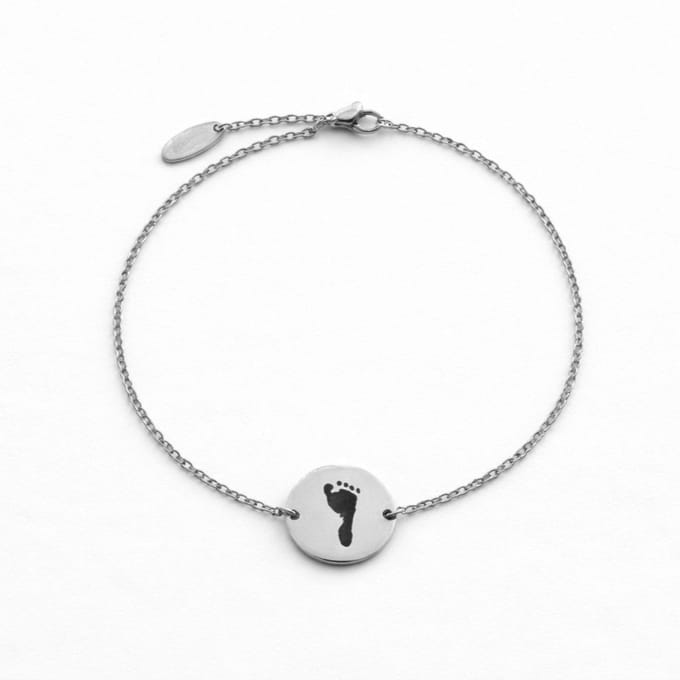 Armband met Voetafdruk Zilver
