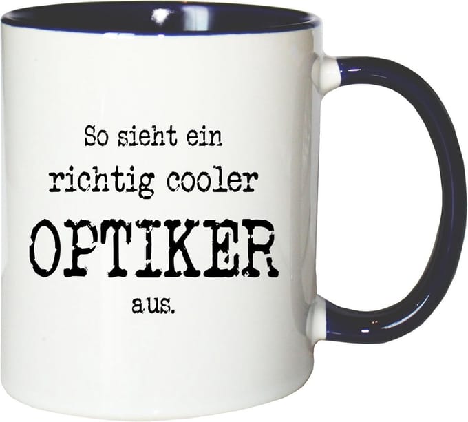 Koffiemok met opdruk EEN Echt Coole Opticien