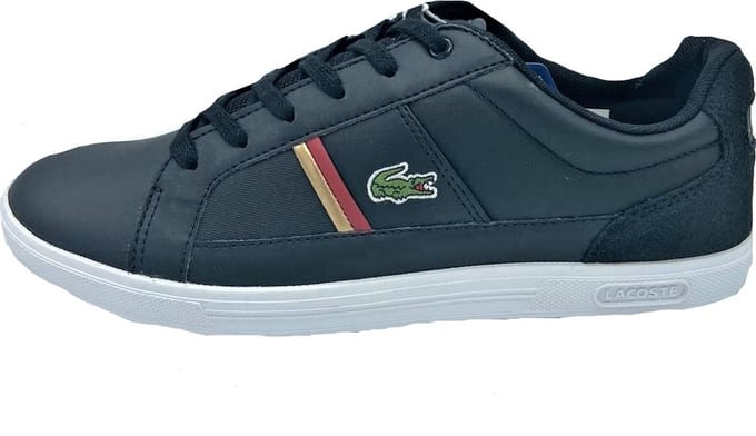 Lacoste Sneakers - Zwart/Rood/Goud - Maat 39.5